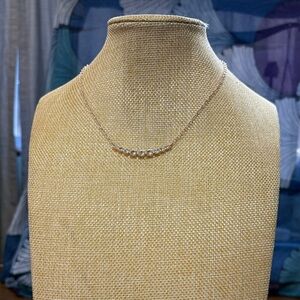 Rose Gold Tone with Rhinestones Women's Necklace